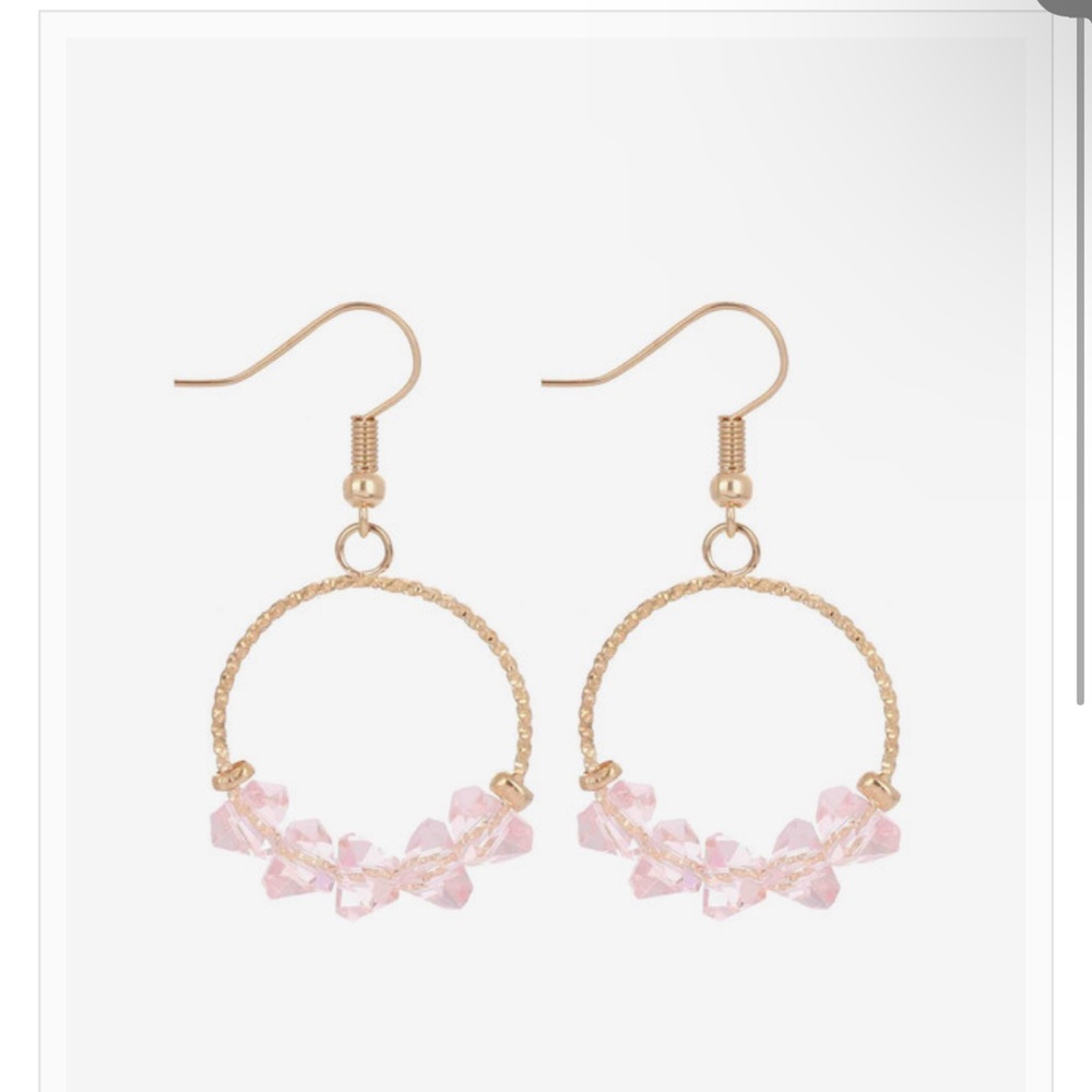 Crystal hoop dangle earrings